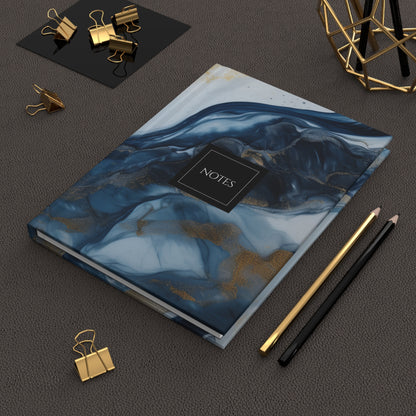 Blue Marbled Elegance - Journal